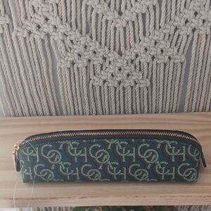 Green and Black Patterned Pencil Case